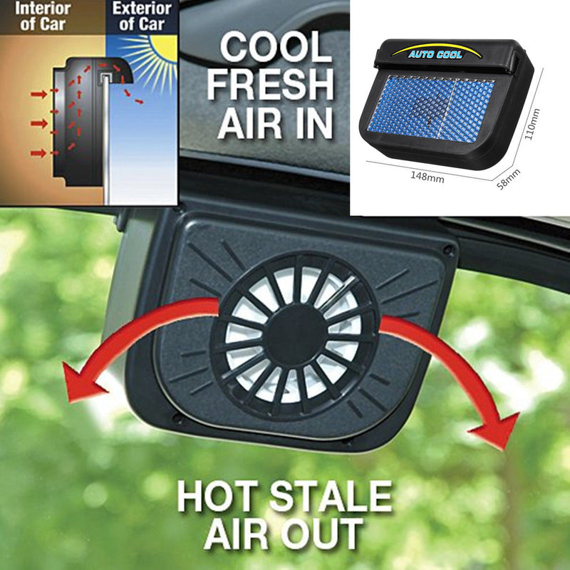 Solar powered auto window vent