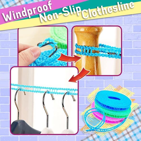 Windproof Non-Slip Clothesline (Pack Of 2)