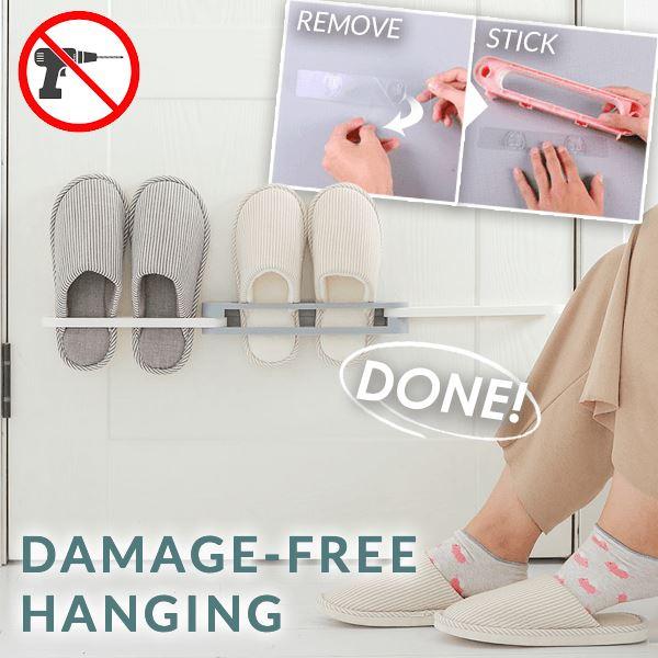 3-in-1 Drill-Free Slippers Rack